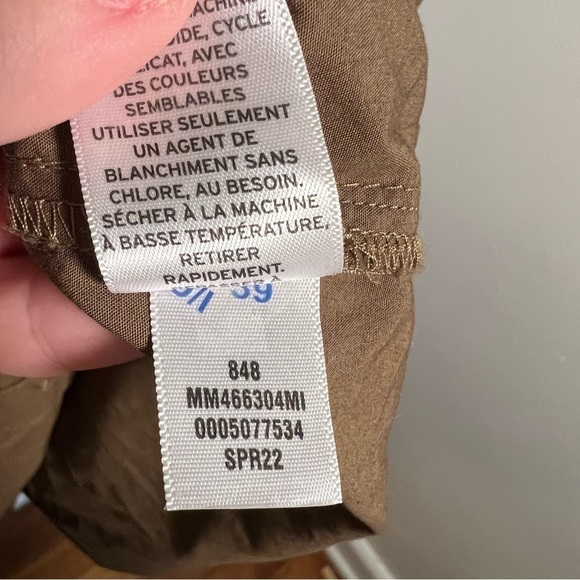 Melrose and Market Collared Poplin Shirt Olive Moss - Picture 15 of 15